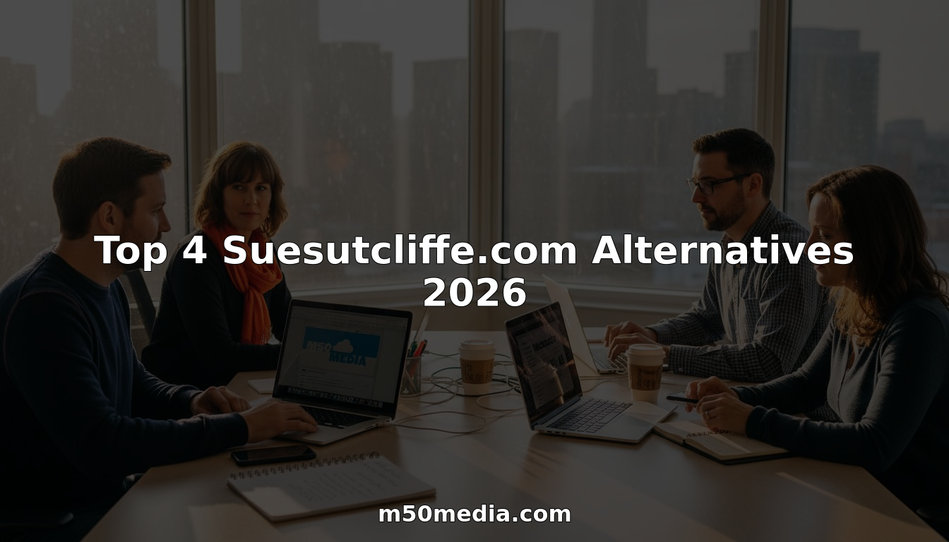 Digital marketing consultants comparing services in bright office