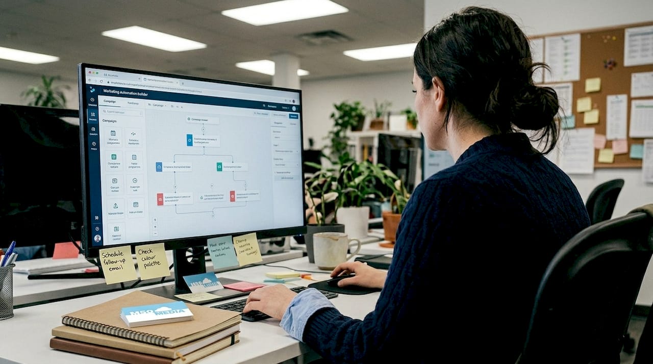 Marketer builds workflow in busy office