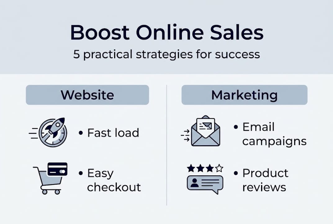 Infographic on online sales strategies