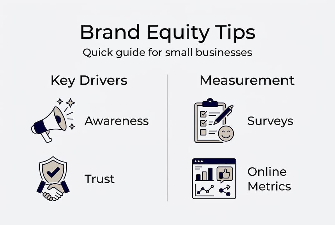 Infographic shows brand equity drivers and measures