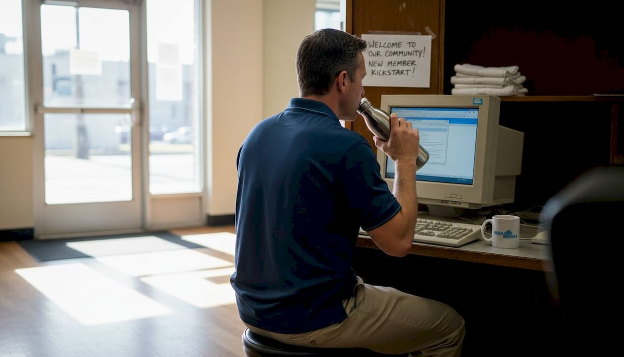 Gym owner replying to member emails