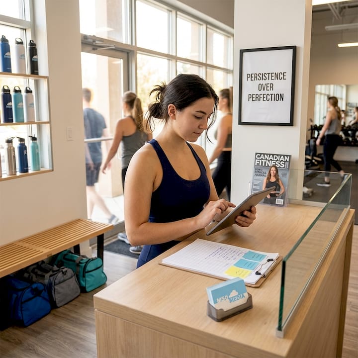 Fitness studio receptionist managing email segments