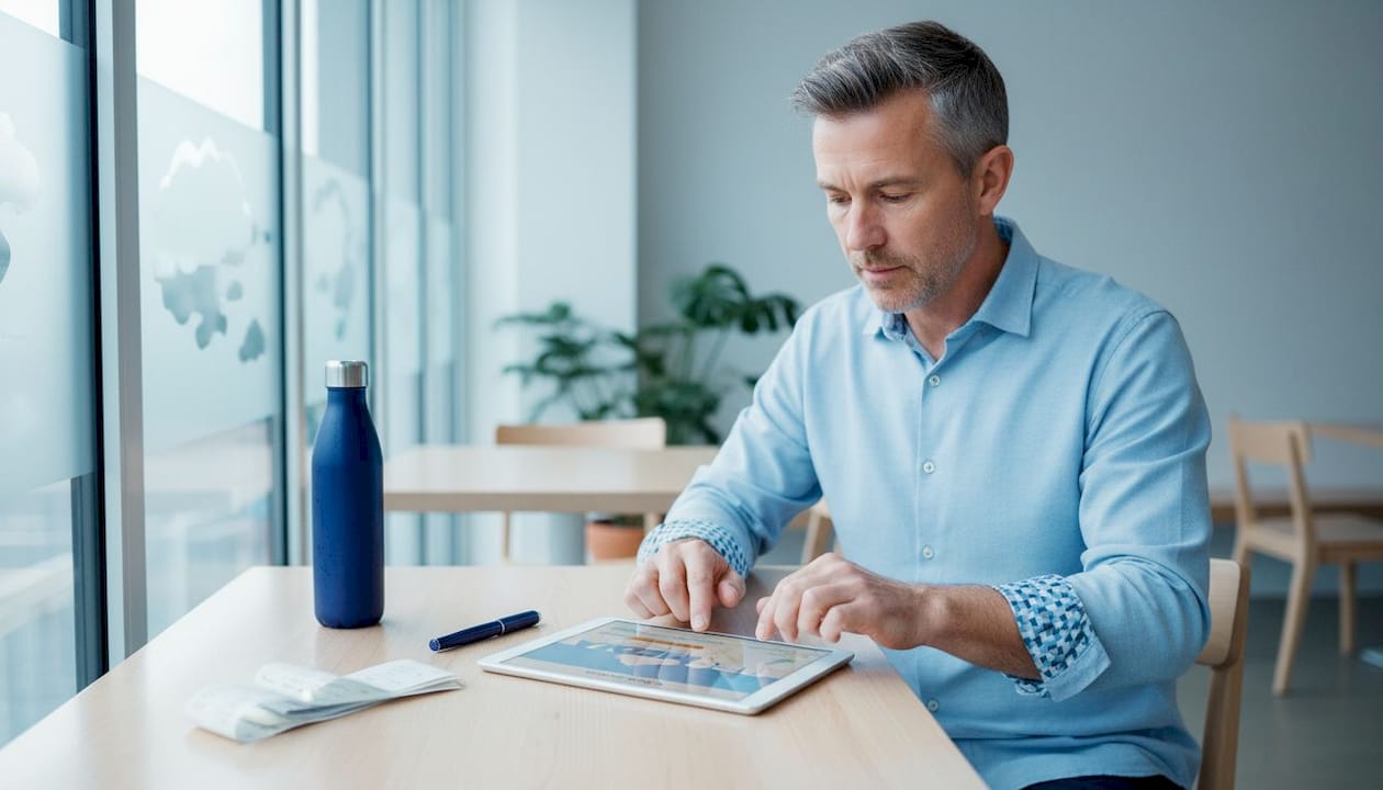 Business owner managing Google Business Profile