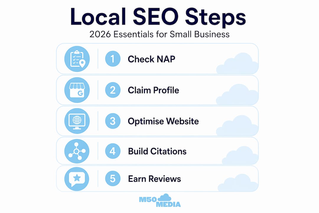 Infographic local SEO steps for small business