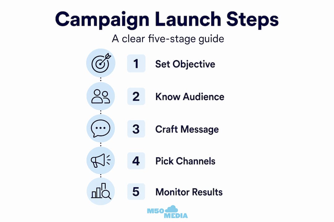 Campaign launch process in five clear steps