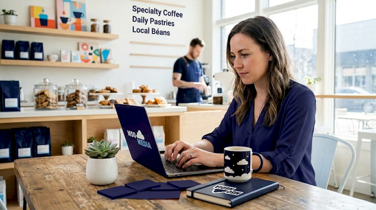 Business owner replying to online review