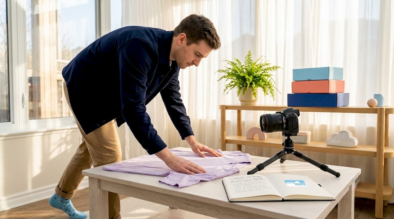 Home setup for ecommerce product photography
