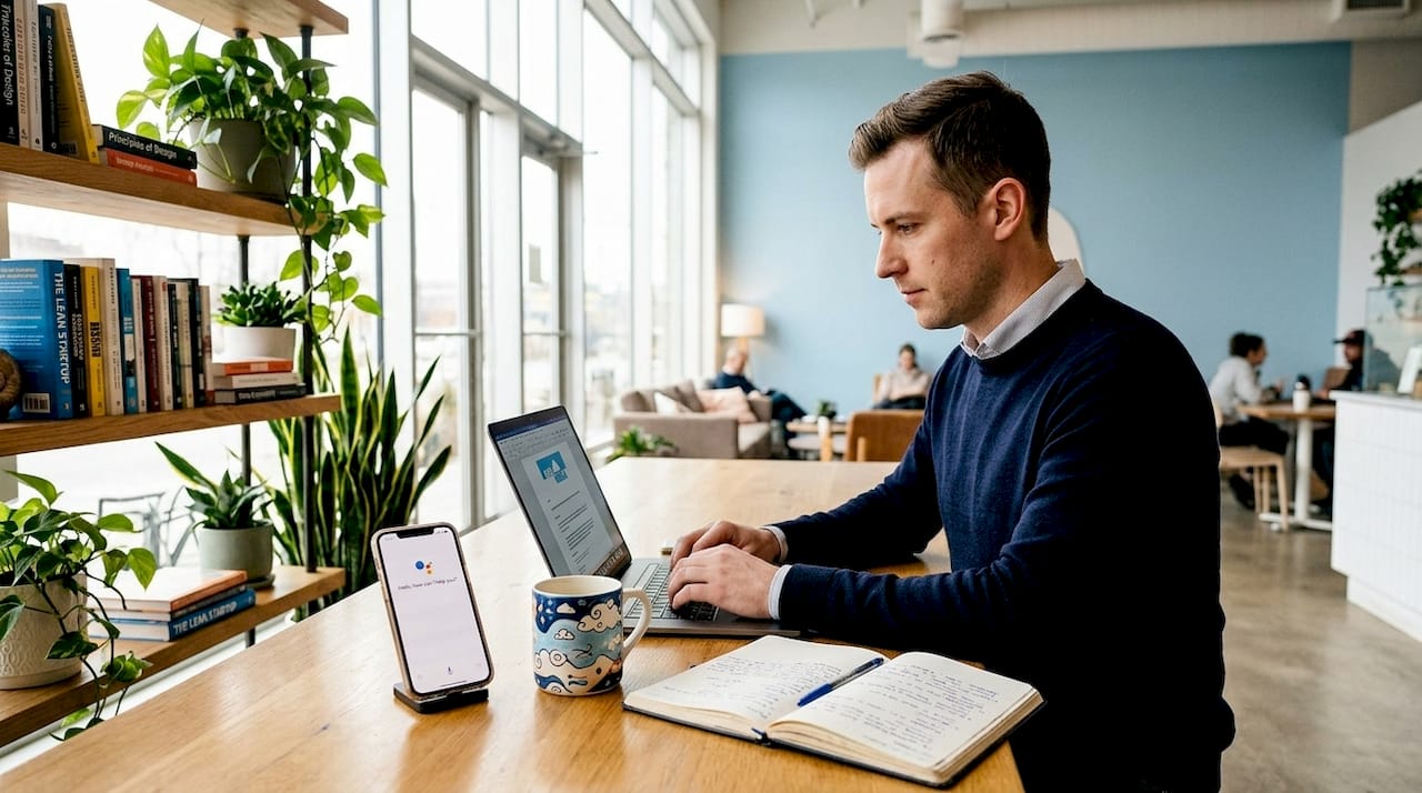 Working on voice search optimization on laptop and phone