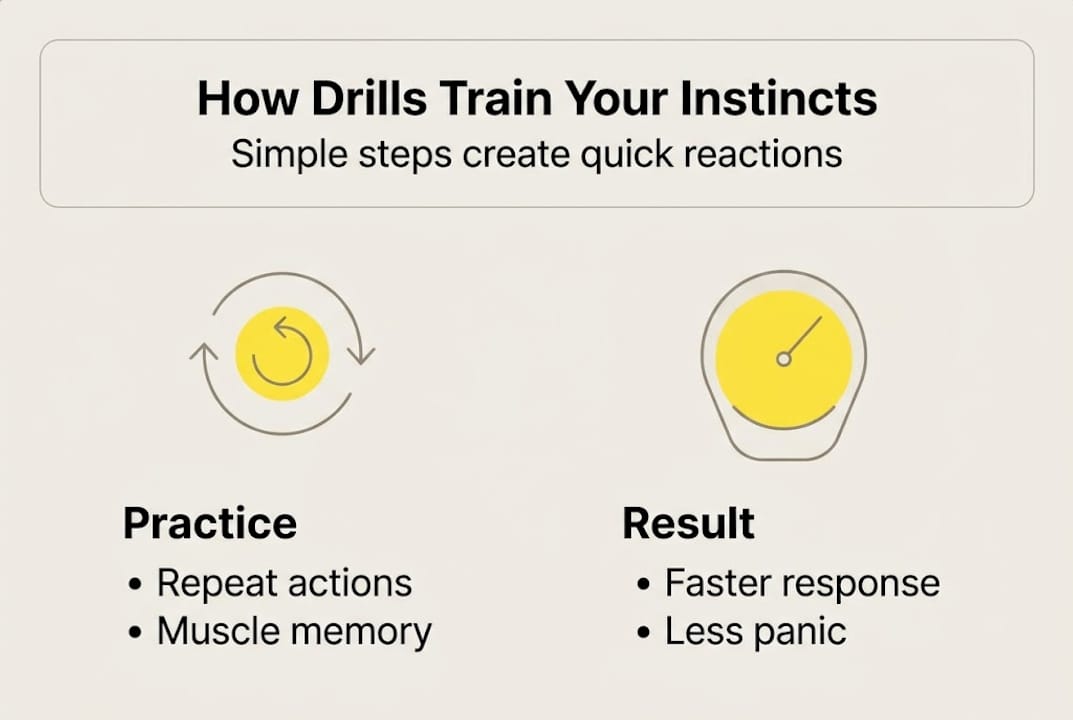 Infographic about drills building safety habits
