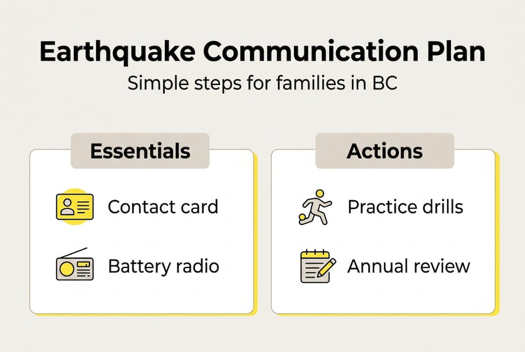 Infographic showing BC earthquake communication tools