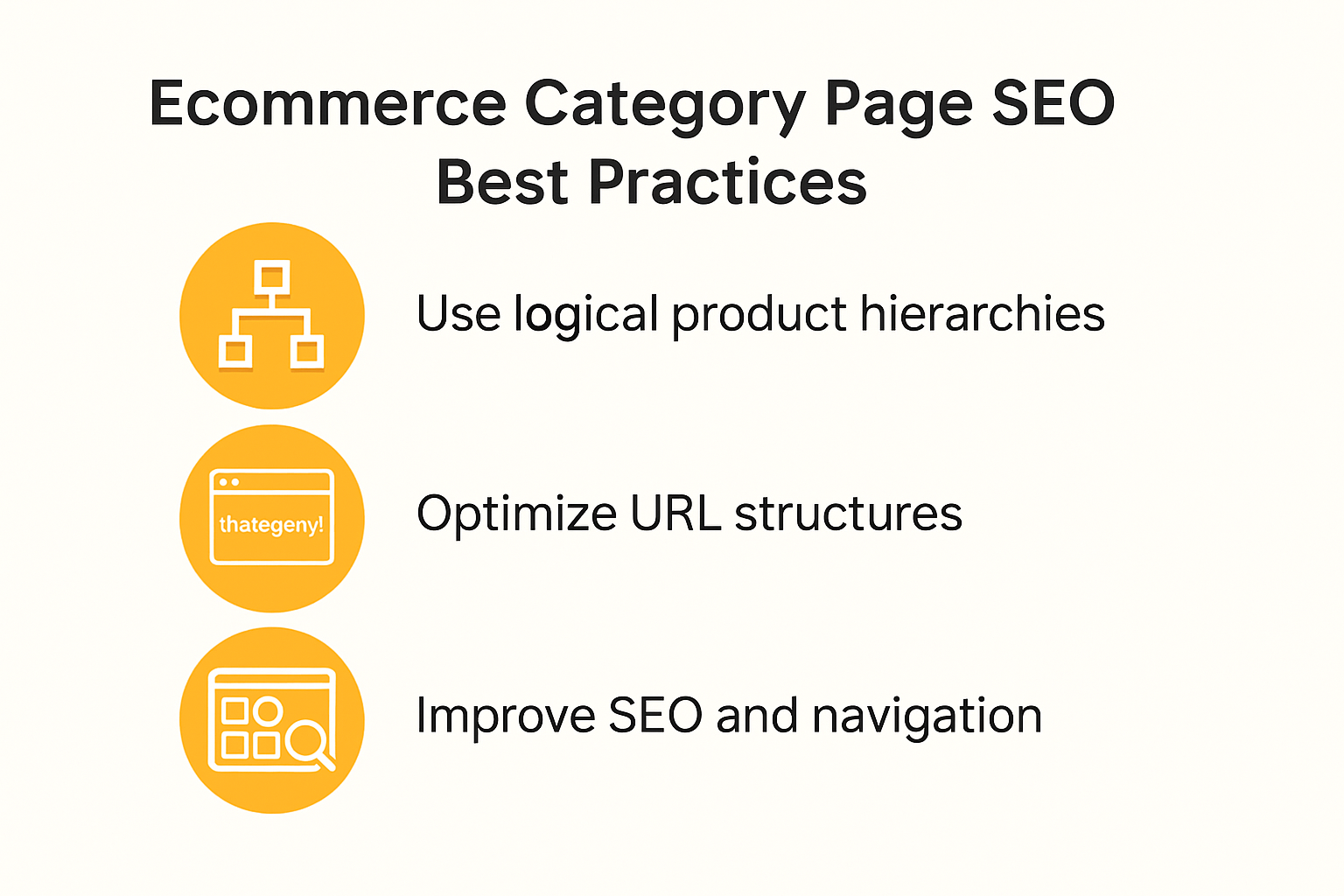 Steps for ecommerce category page SEO and structure