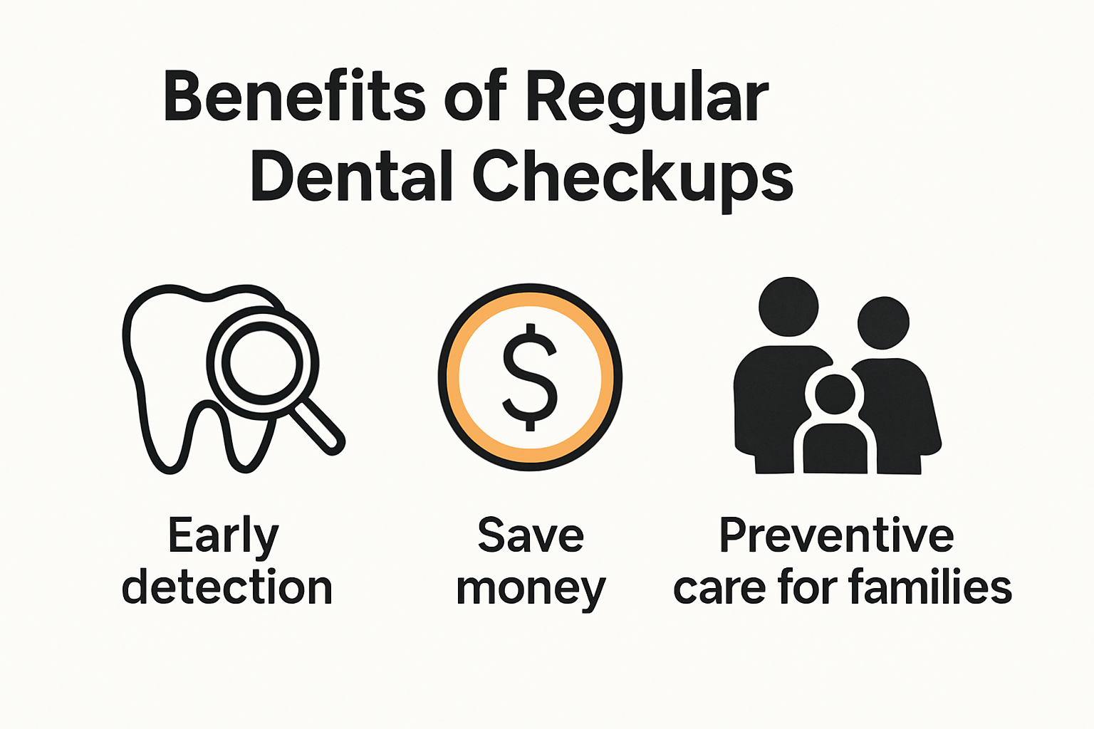 Top benefits of regular dental checkups infographic for families