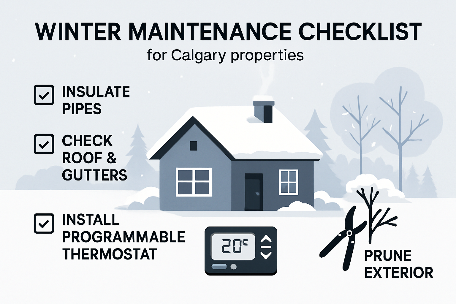 Winter maintenance checklist for Calgary homeowners