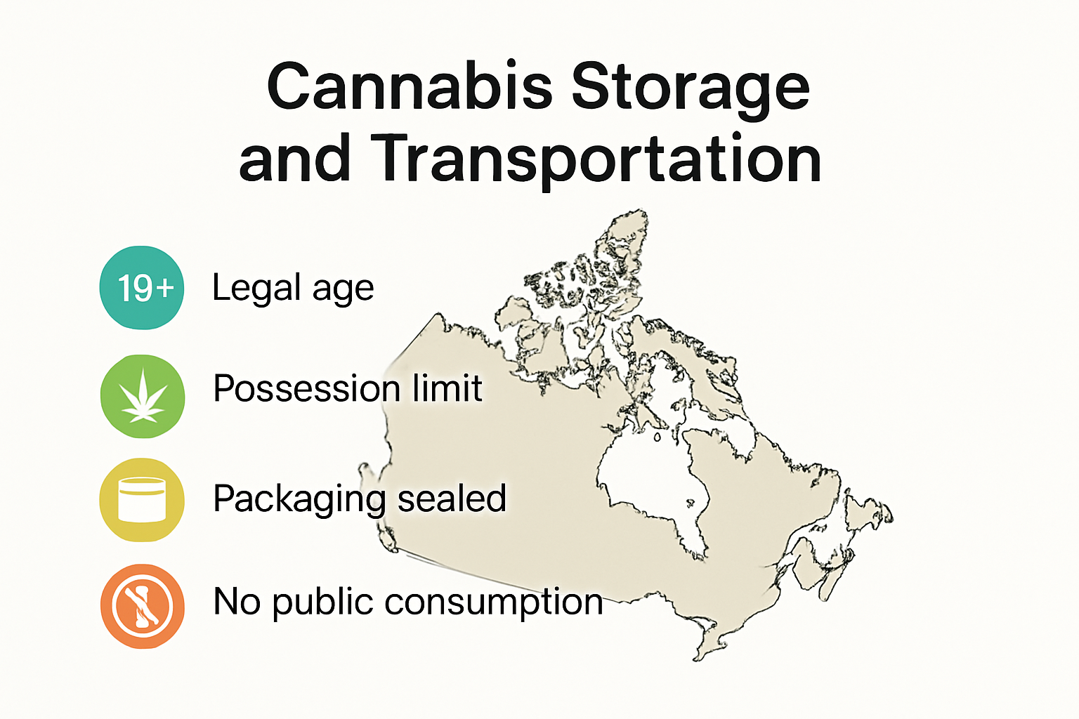 Infographic showing cannabis rules by province