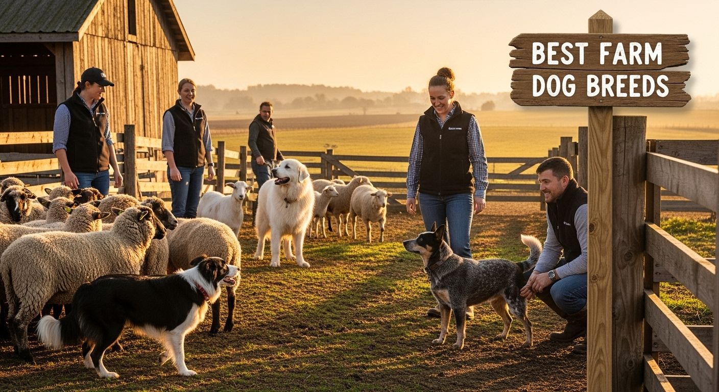 farm dog breeds teamwork