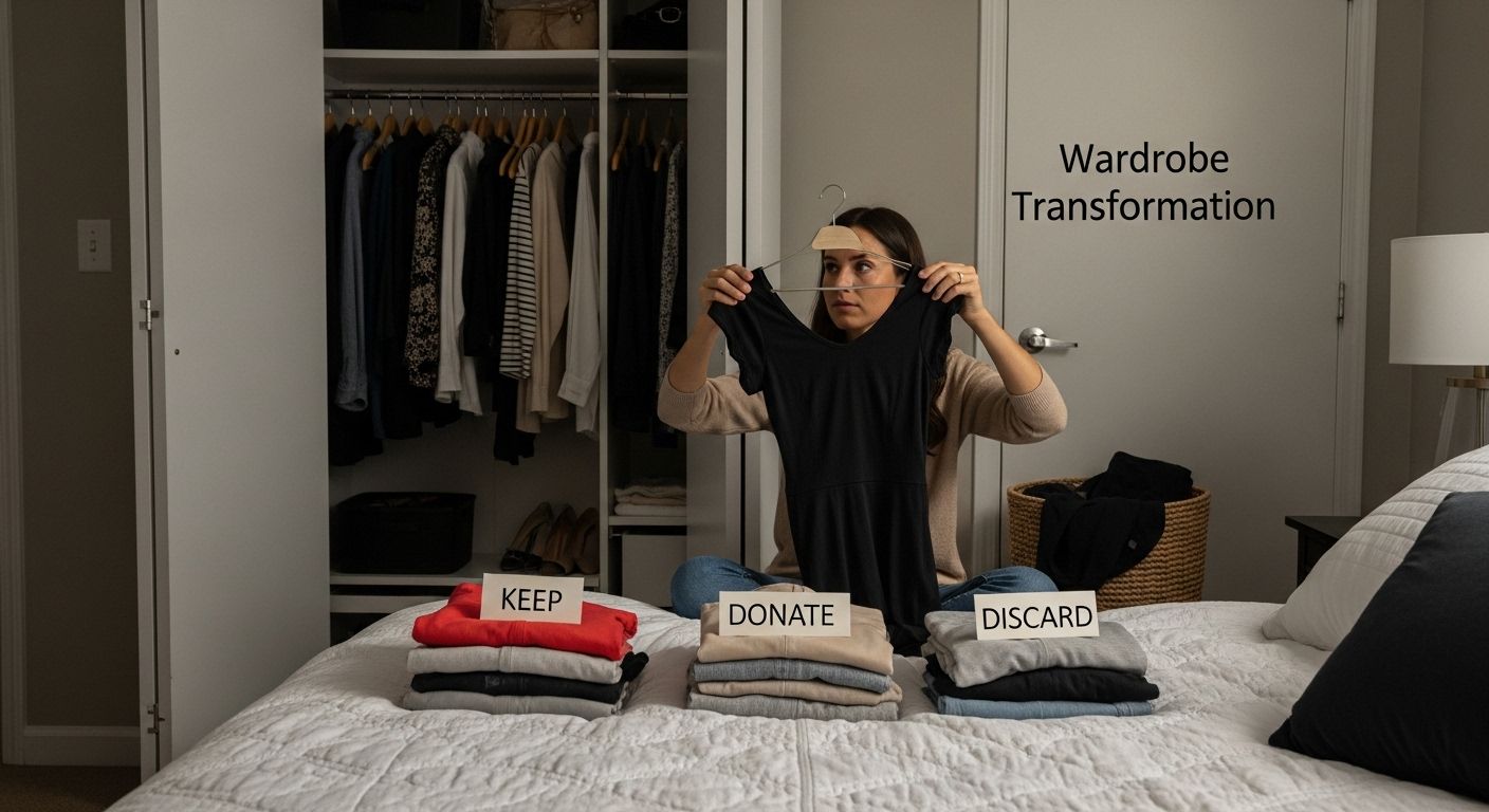 closet declutter wardrobe