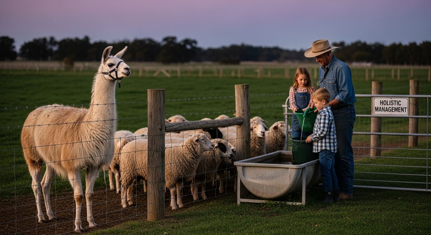 llama sheep farm