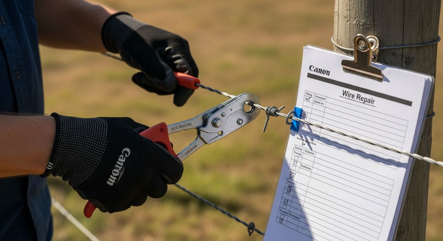 wire splicing repair hands
