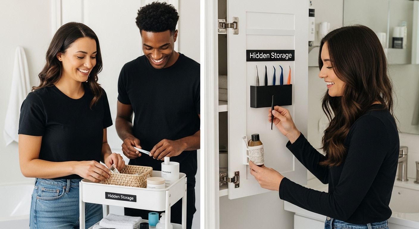hidden storage bathroom