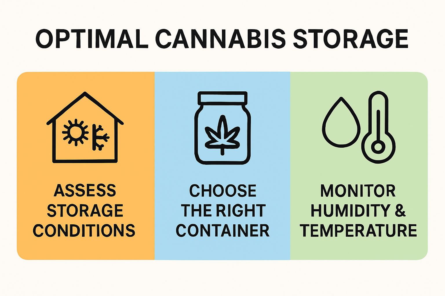 Step-by-step infographic: how to keep cannabis fresh