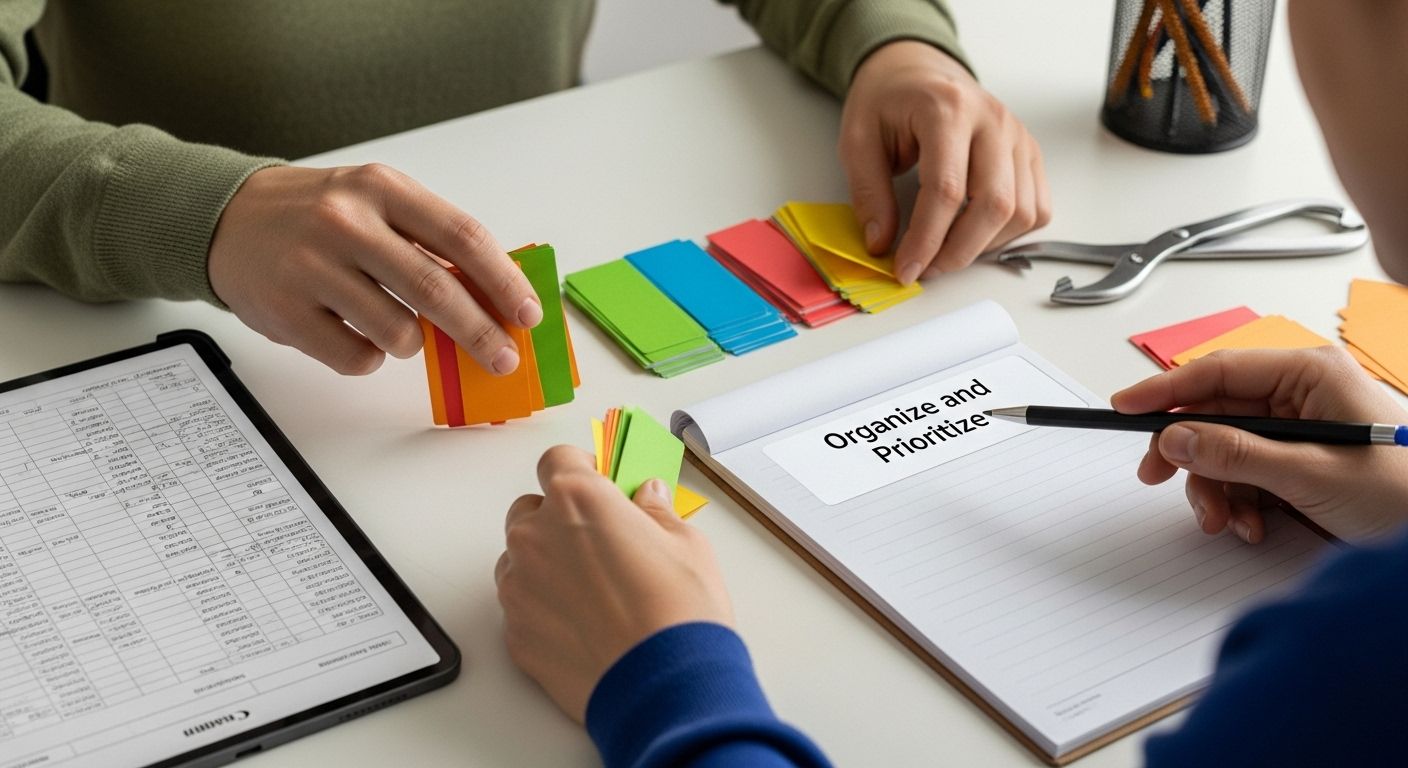 organize prioritize keywords