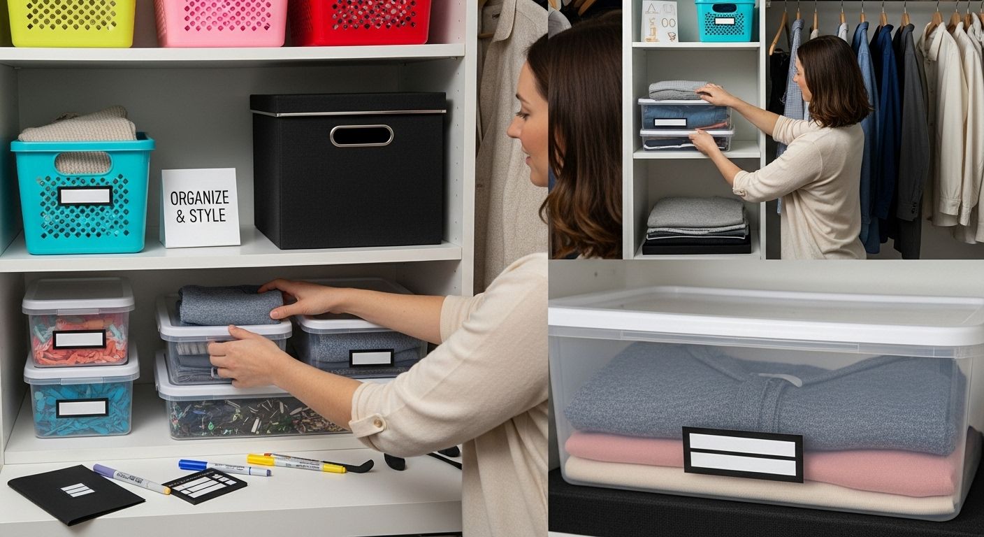 organize closet storage demo