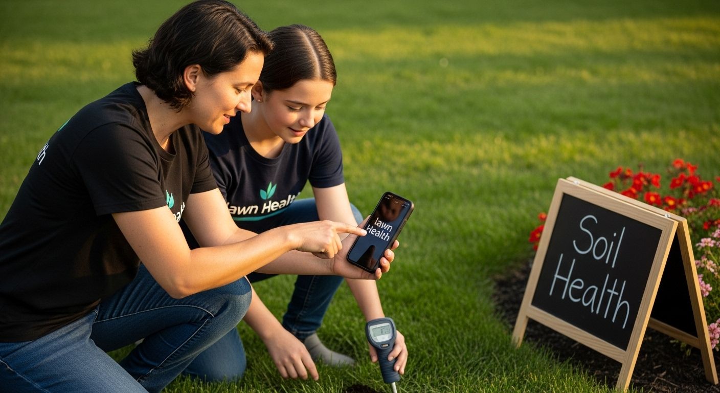 lawn soil moisture check