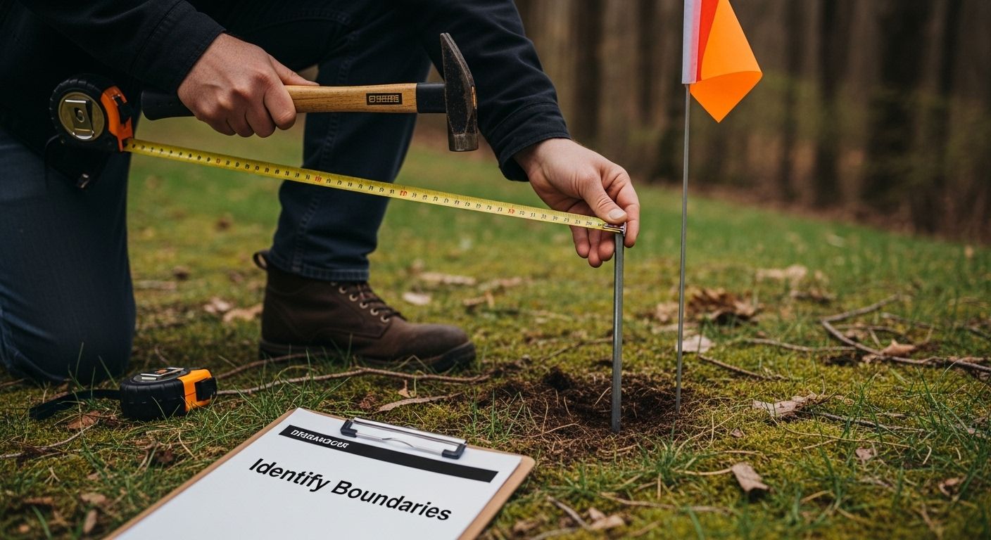 identify mark property boundaries