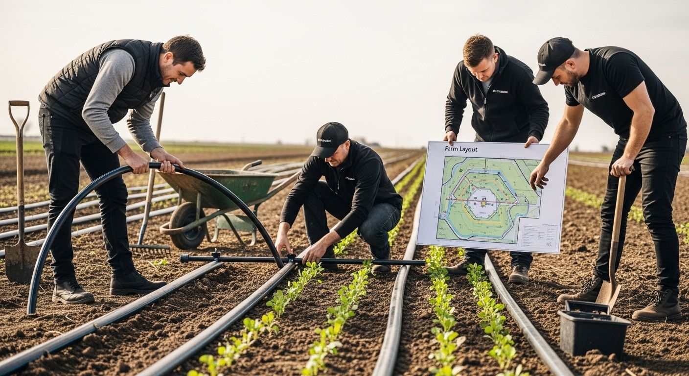 irrigation setup farm layout