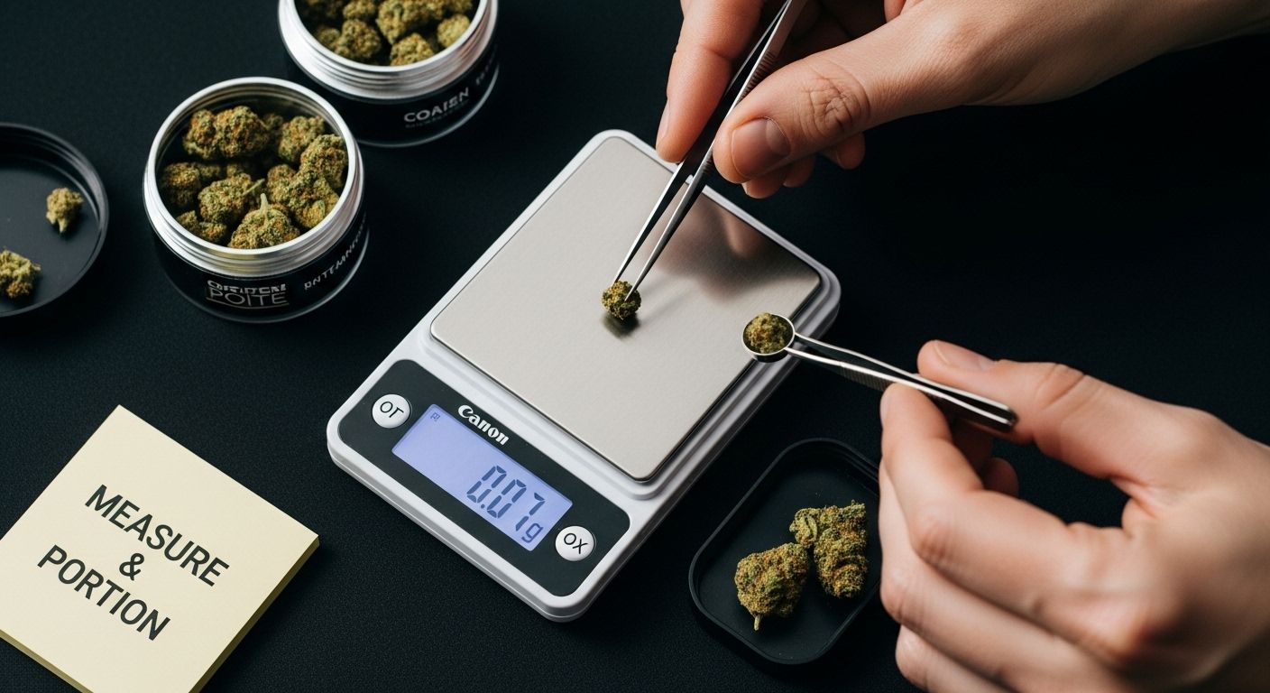 microdosing cannabis flower measuring
