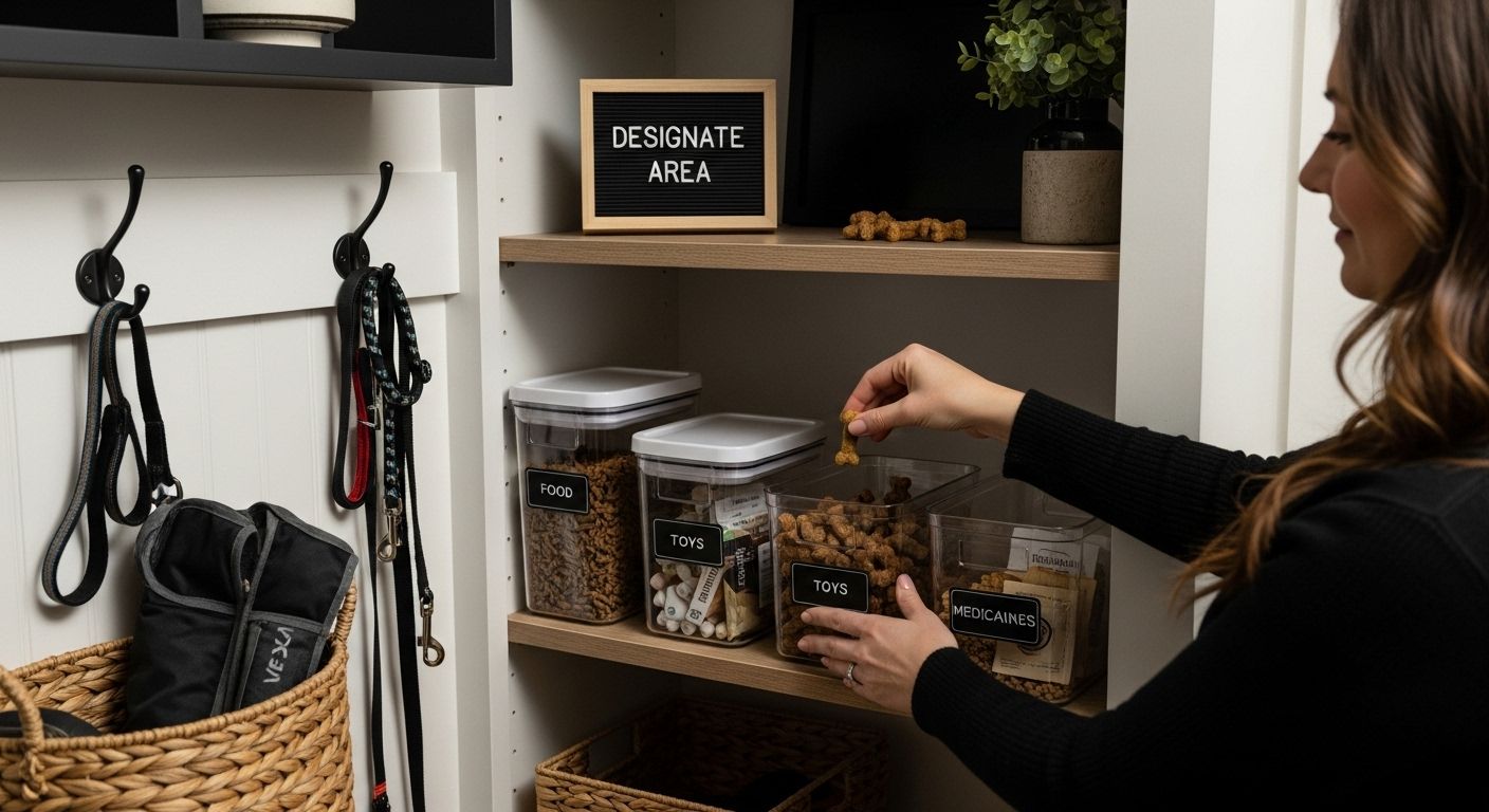 pet supply storage area