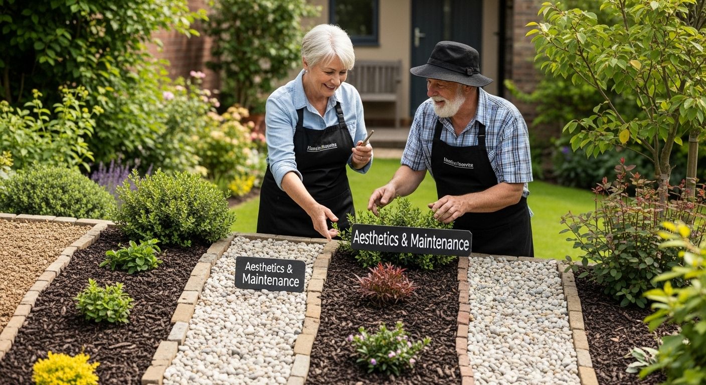 landscape maintenance mulch rock