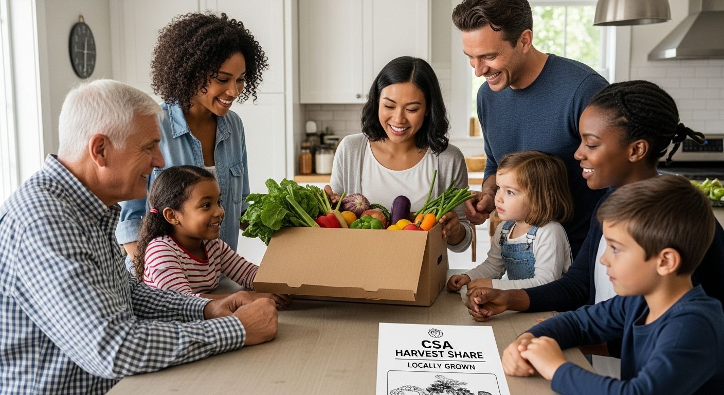 CSA member family unpacking