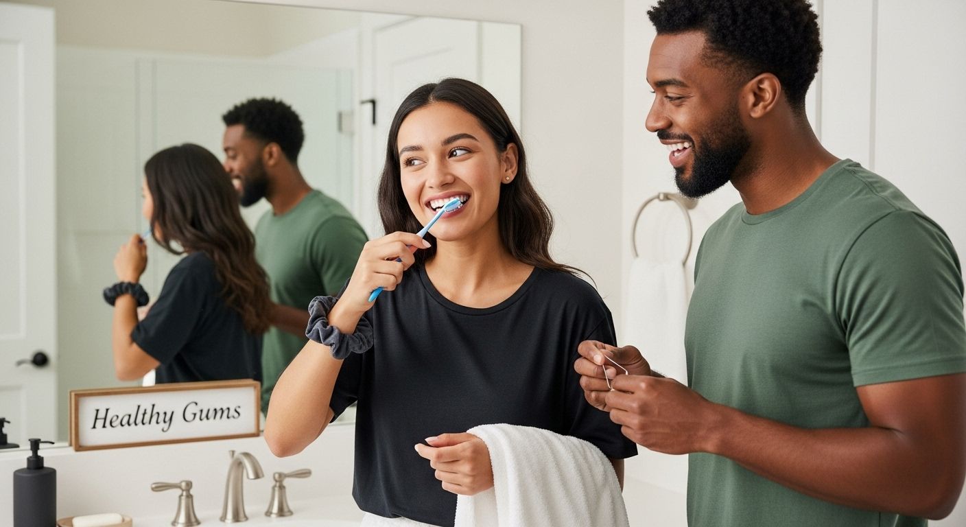 brushing technique gums