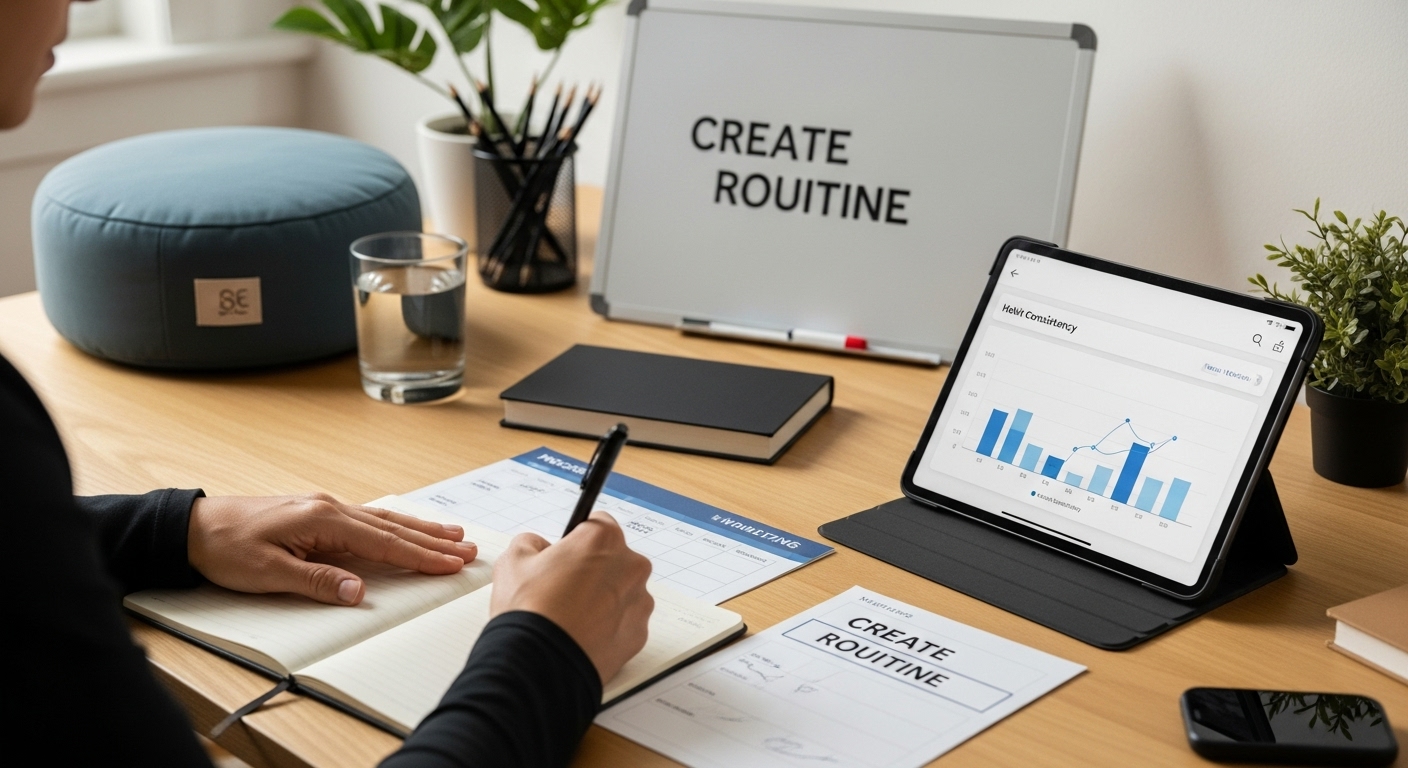 habit routine journaling workspace