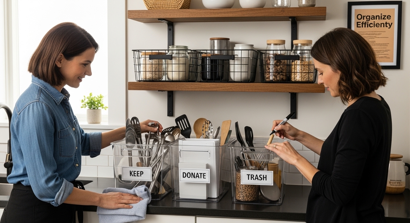 kitchen decluttering organization