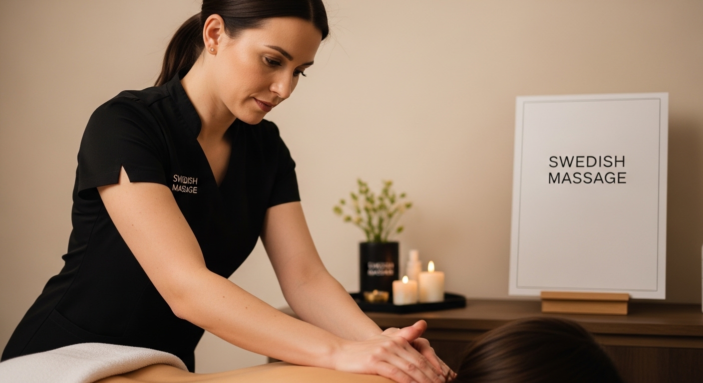 Swedish massage technique demonstration