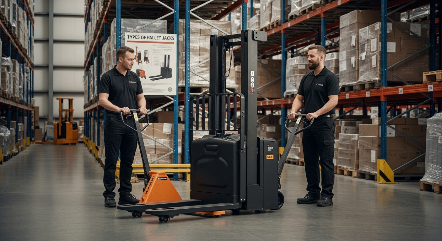 pallet jack types warehouse