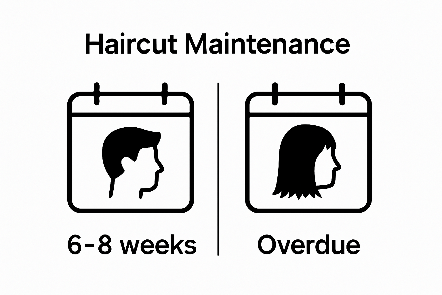 Comparison of recommended vs. overdue haircut intervals