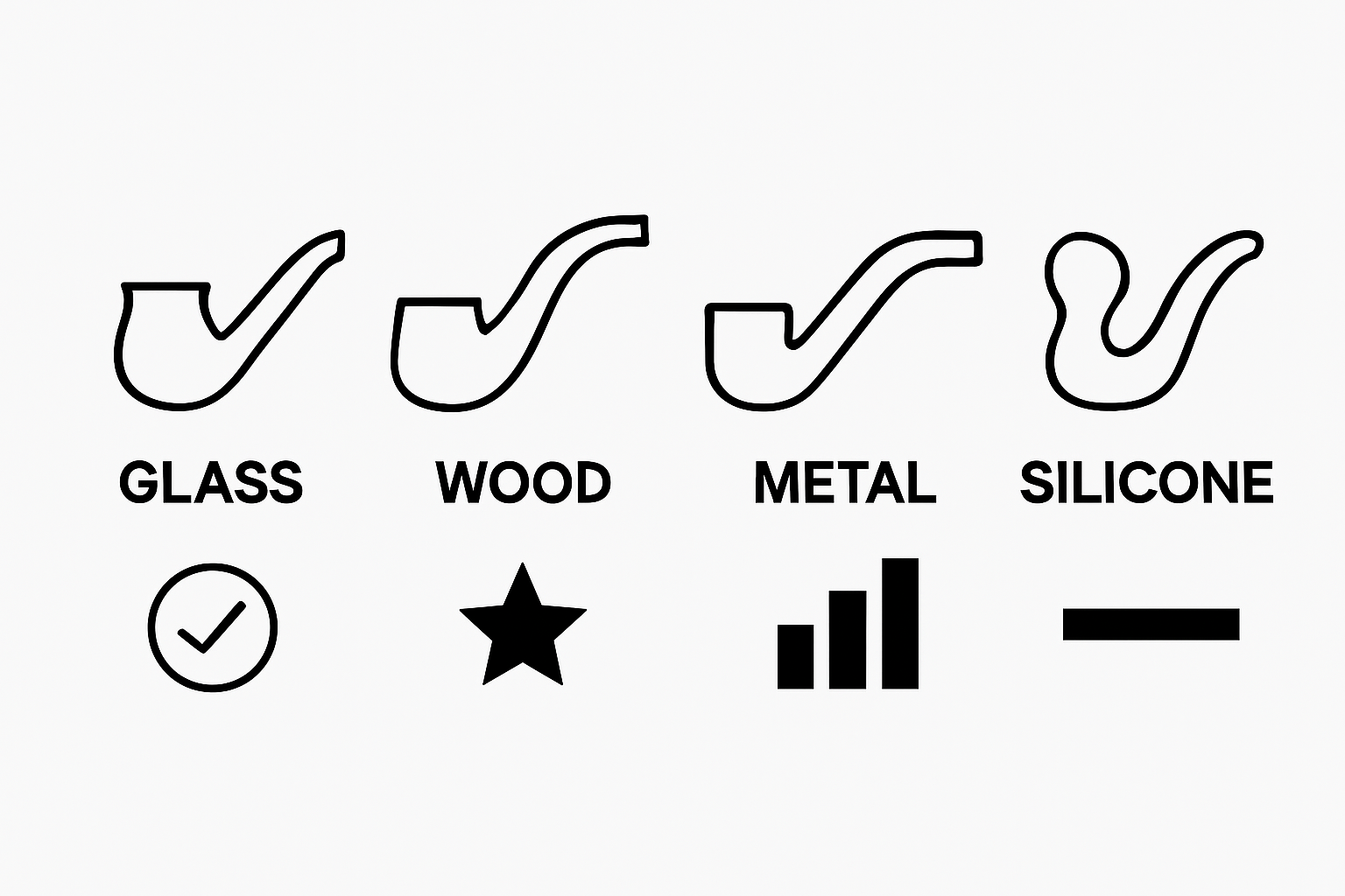 Infographic comparing 4 pipe materials and their key benefits.