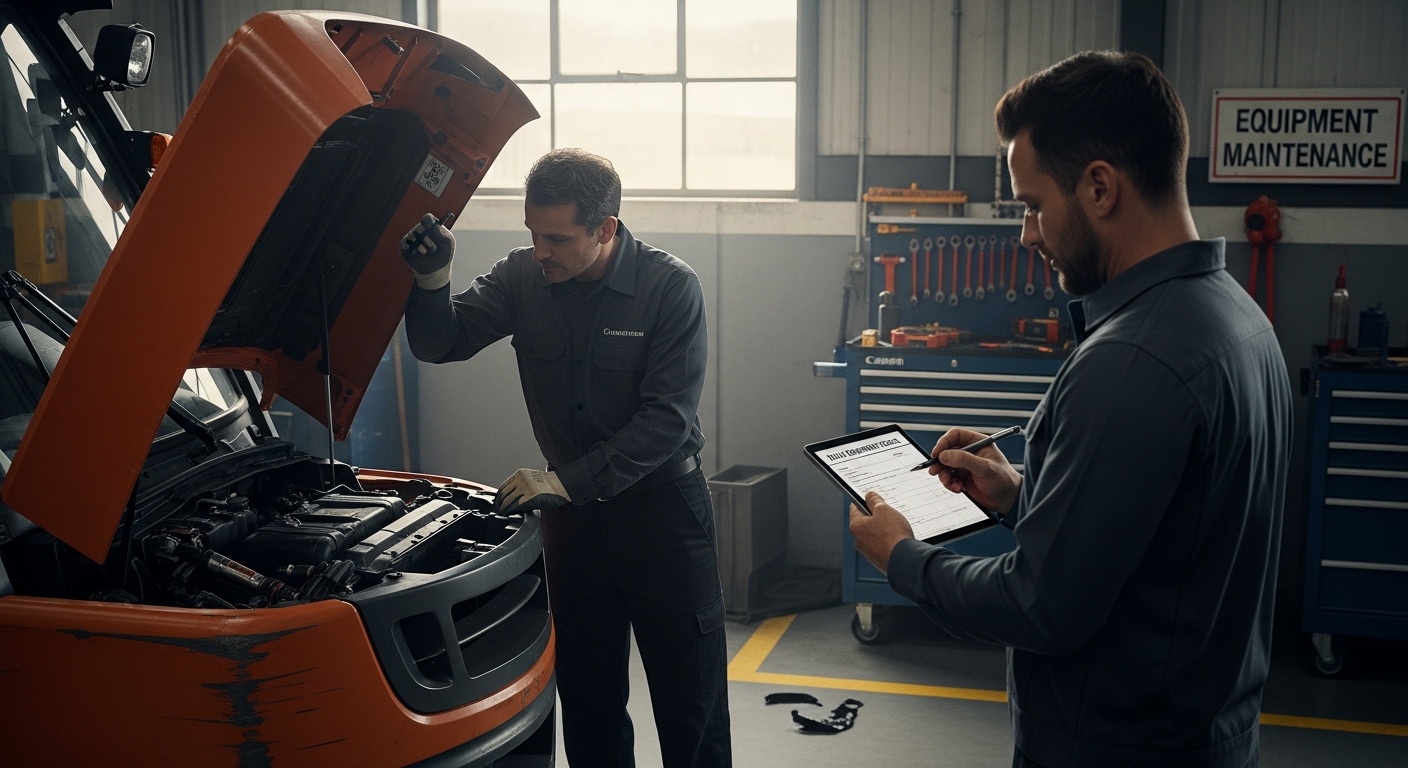 forklift operator equipment maintenance image