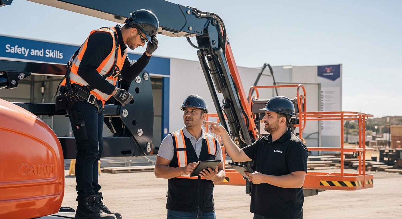 aerial lift inspection, construction, safety skills