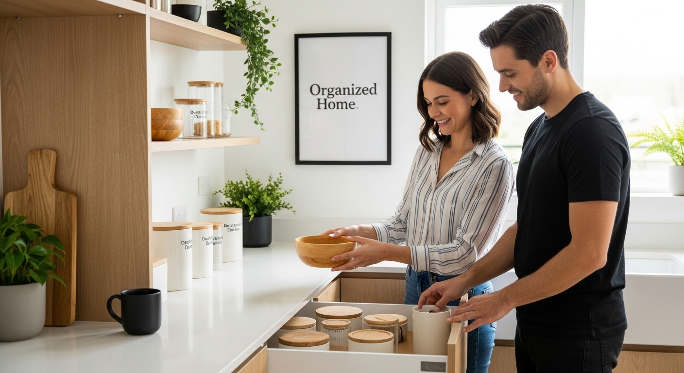 organized kitchen storage