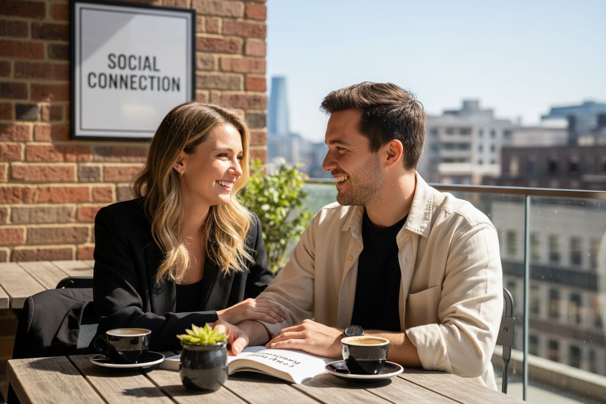 smiling social connection