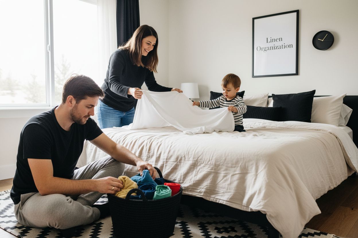 linen organization family