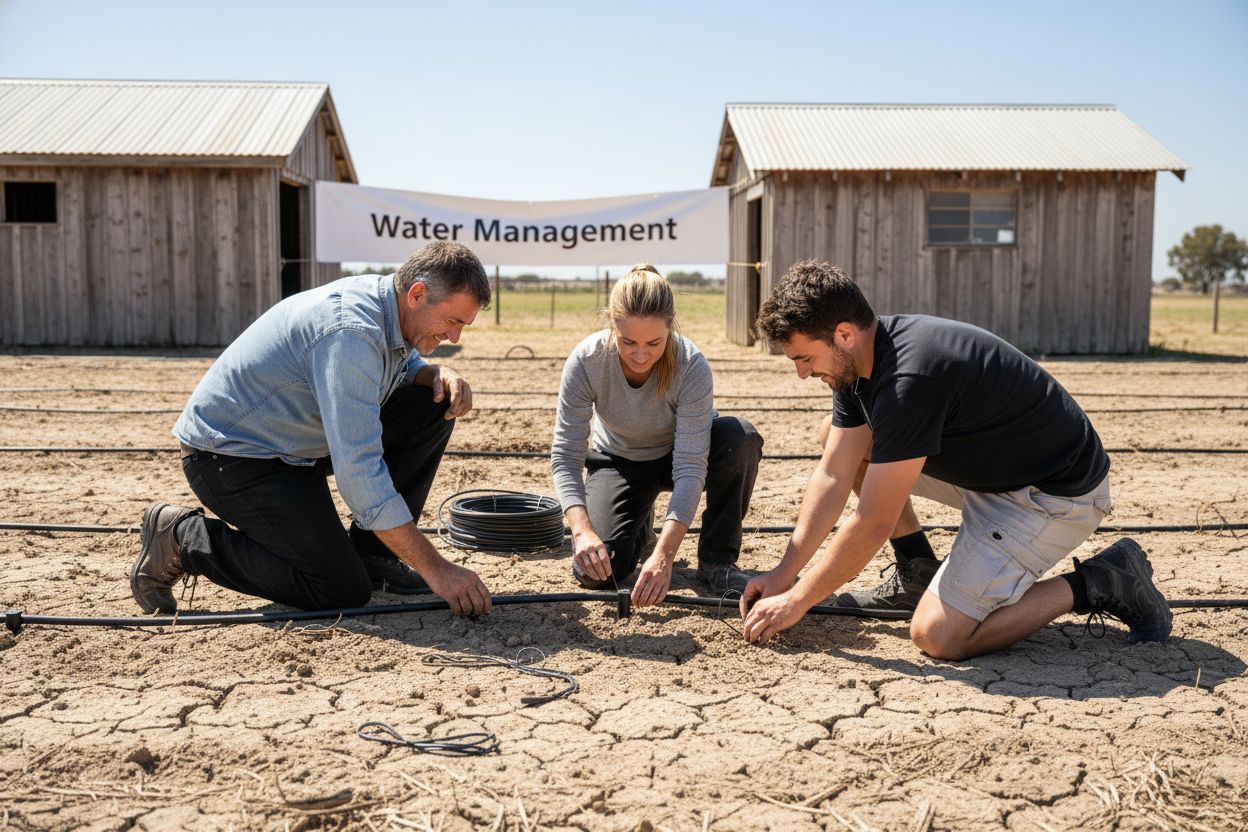 farmers install irrigation