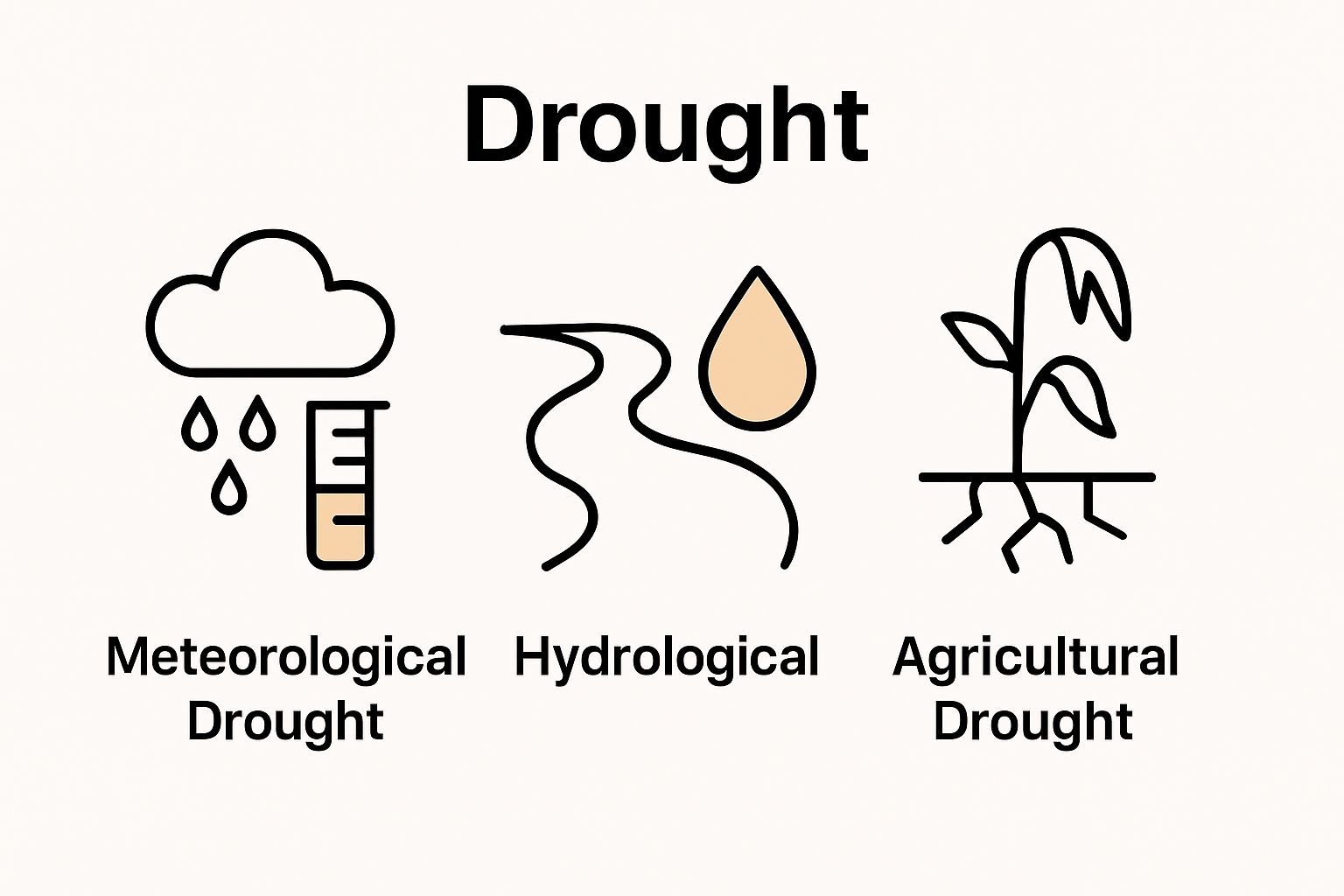 Three types of drought comparison for farmers
