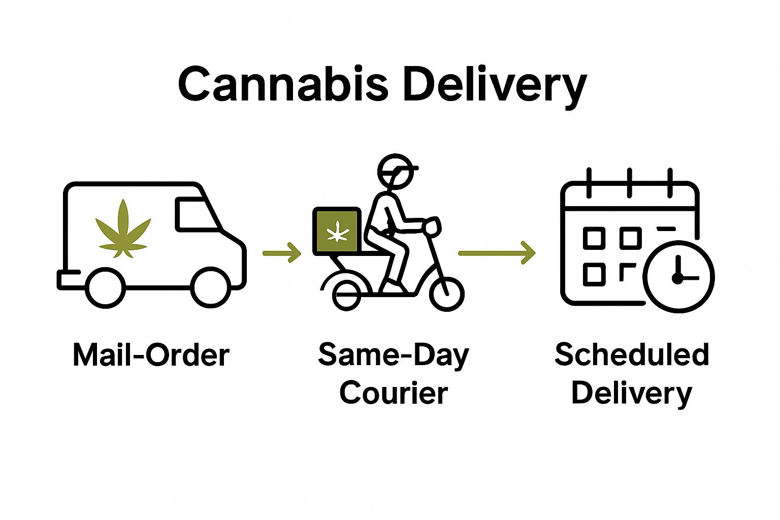 Comparison of cannabis delivery service types