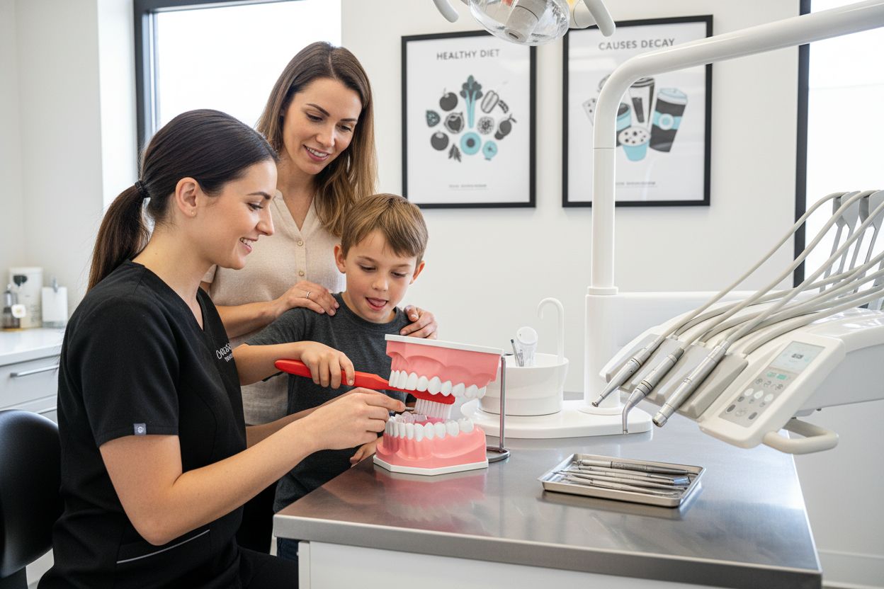 brushing technique demonstration