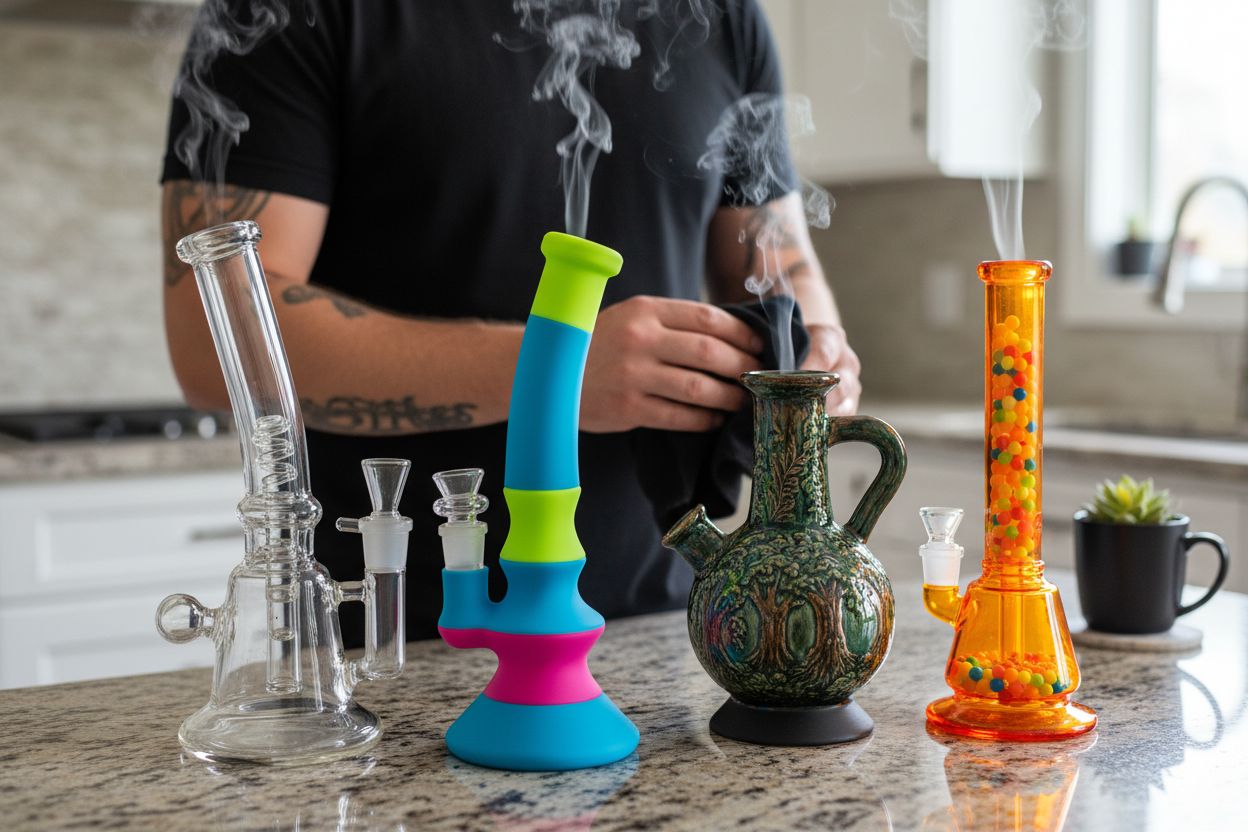 bong material side-by-side